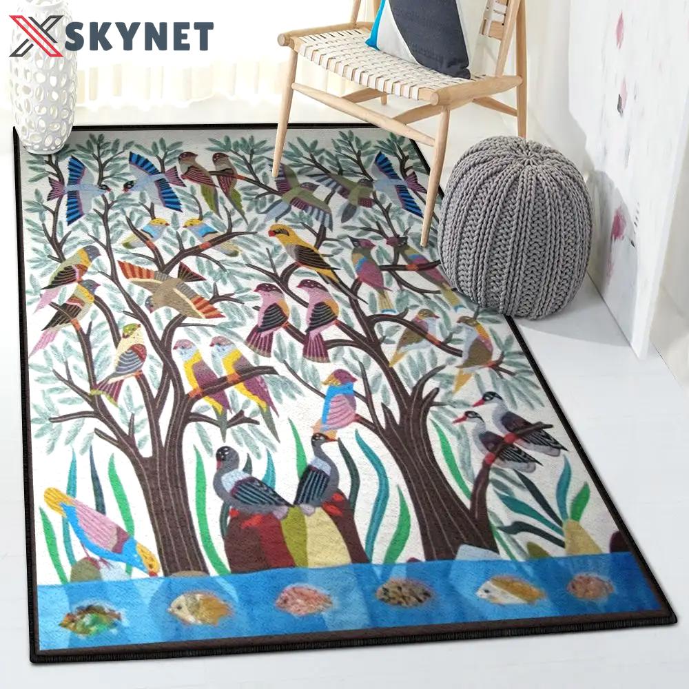 Bird kitchen rugs, bird garden rug Rectangle Rug