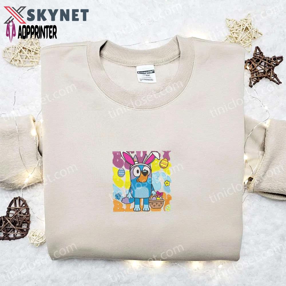 Bluey easter embroidered shirt & thanksgiving hoodie: best holiday gift idea Embroidered Shirt
