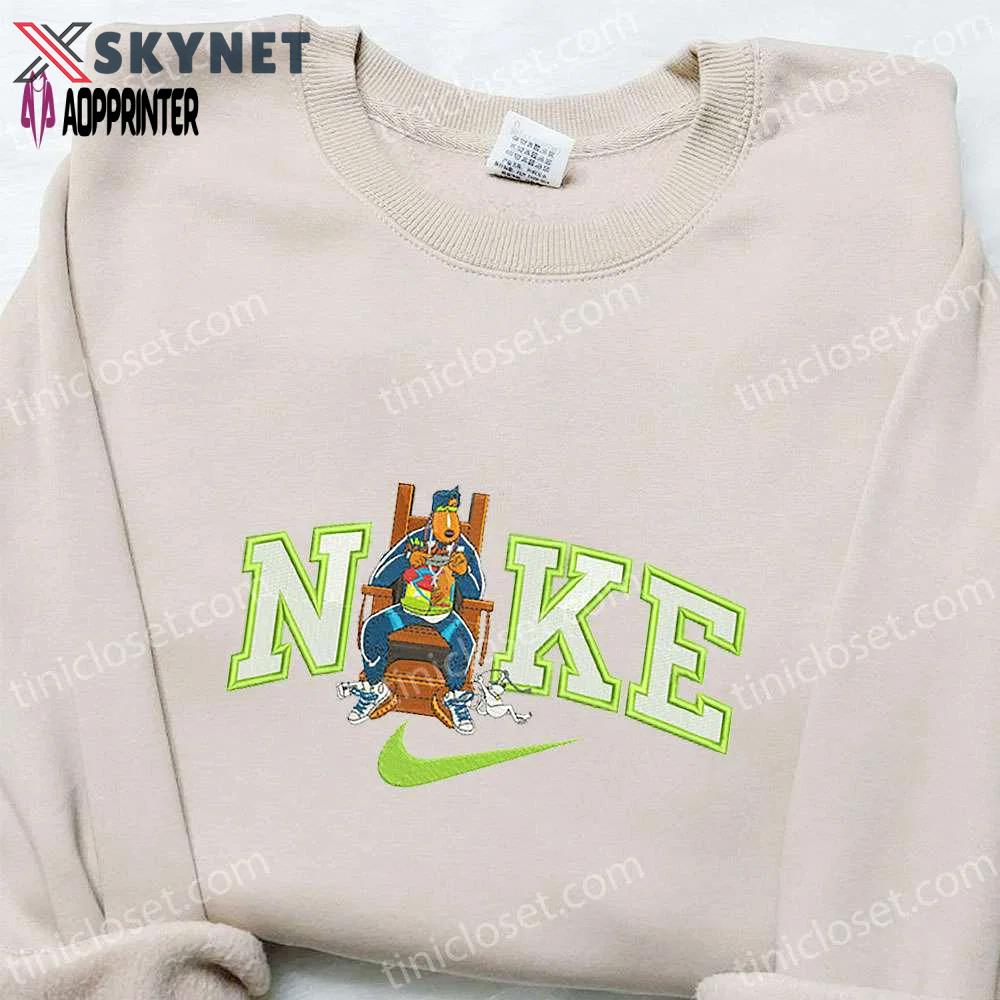 Bodr x nike music embroidered shirt: celebrity-inspired nike design for ultimate style! Embroidered Shirt