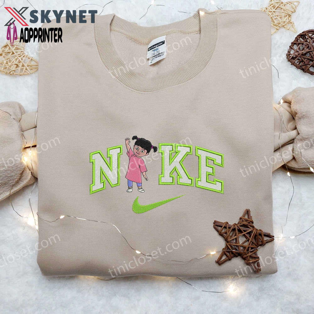 Boo x nike & monster inc embroidered shirts: customized and stylish nike apparel Embroidered Shirt