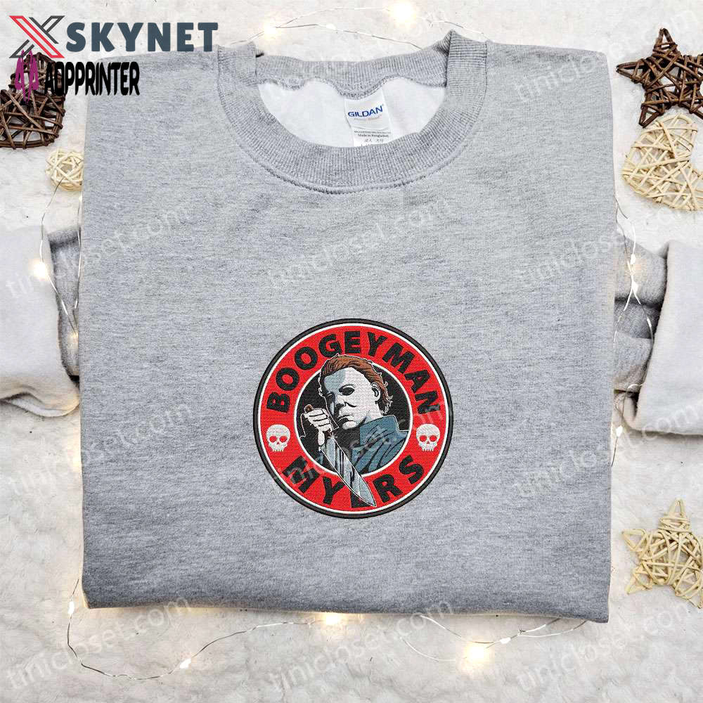 Boogeyman myers embroidered shirt: rise of horror movie apparel perfect halloween gift Embroidered Shirt
