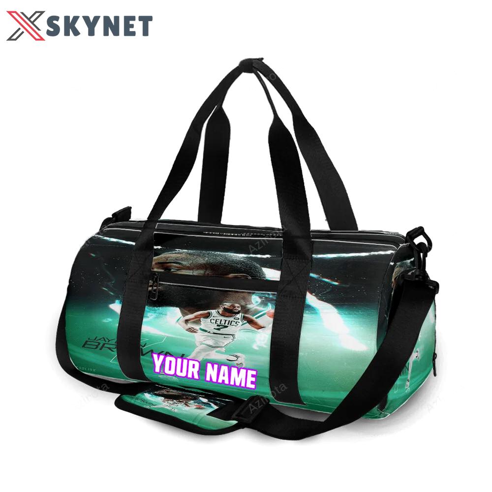 Boston celtics jaylen brown playing personalized name travel bag gym bag 37 Travel Bag
