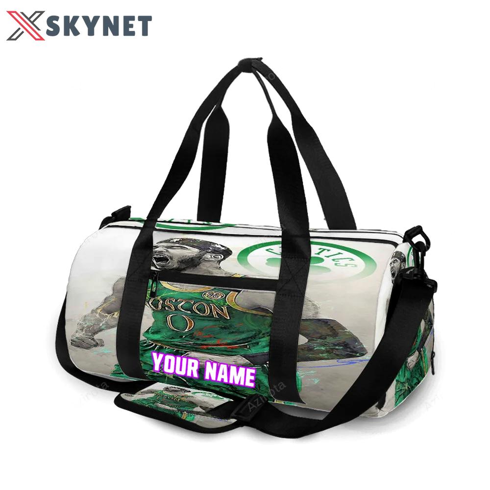 Boston celtics jayson tatum colorwater personalized name travel bag gym bag 911 Travel Bag