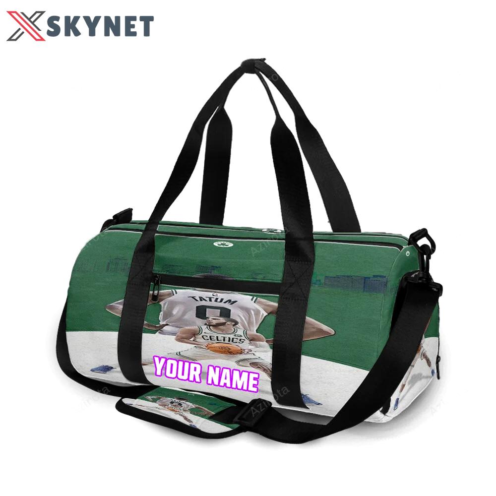 Boston celtics jayson tatum front back city personalized name travel bag gym bag 233 Travel Bag