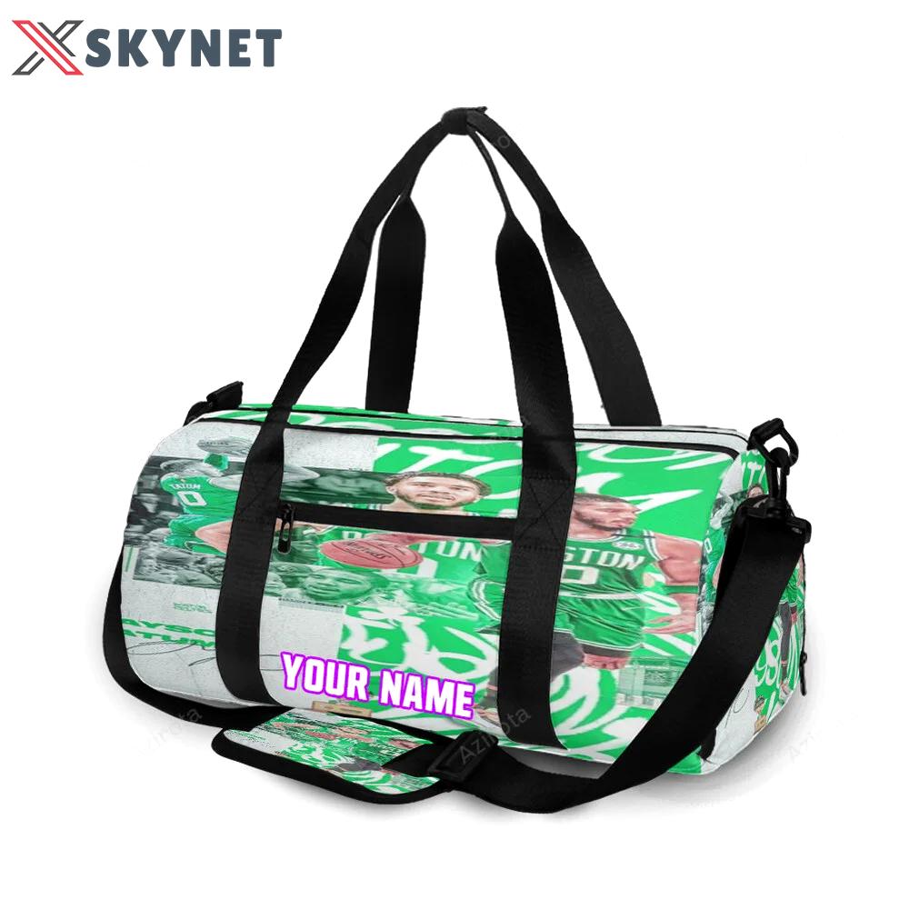 Boston celtics jayson tatum trophy green personalized name travel bag gym bag 1262 Travel Bag