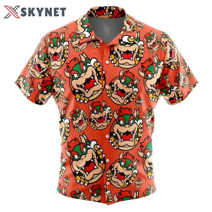 Bowser super mario button up hawaiian shirt Hawaii Shirt Shorts & Flip Flops