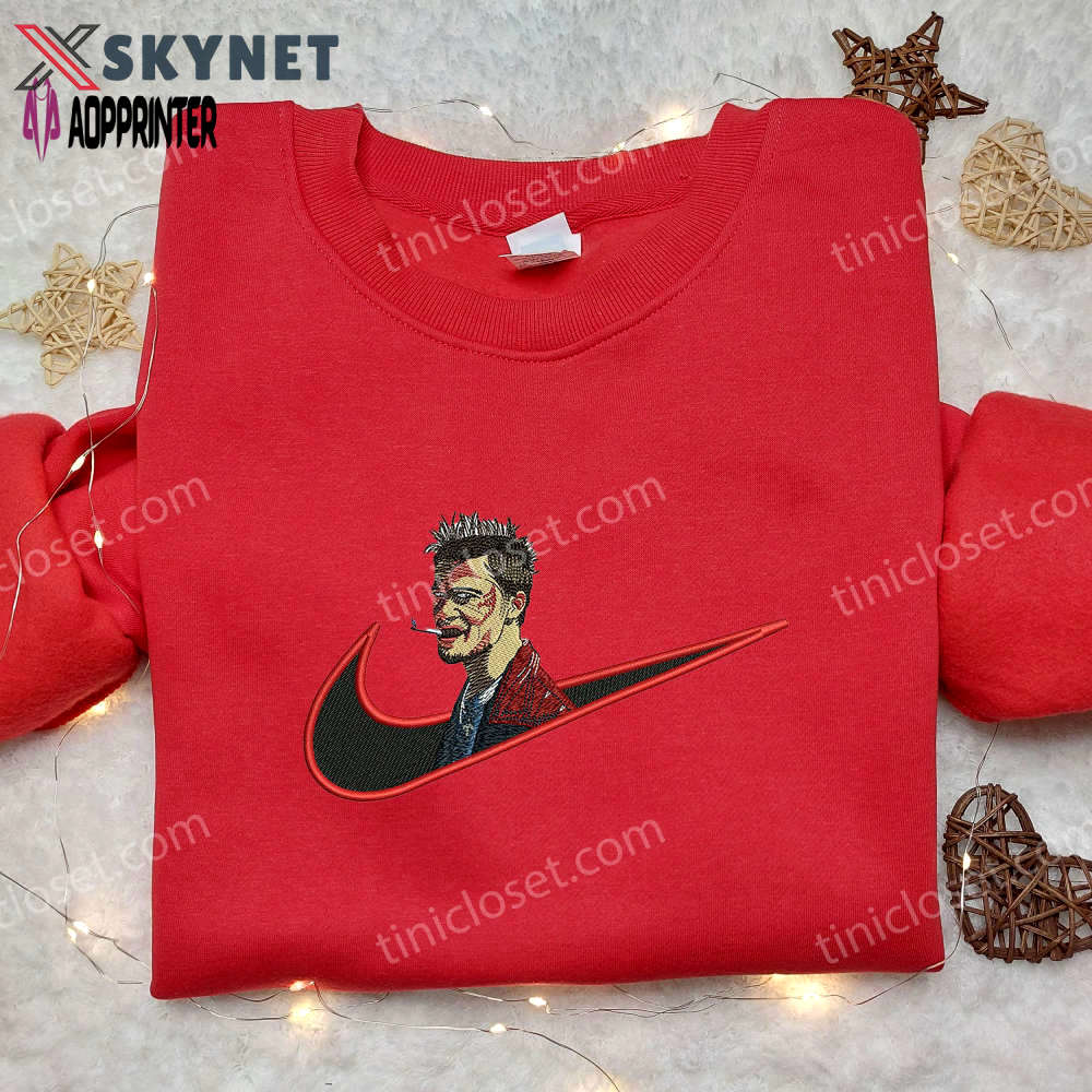 Brad pitt x nike embroidered shirt: custom celebrity nike shirt Embroidered Shirt