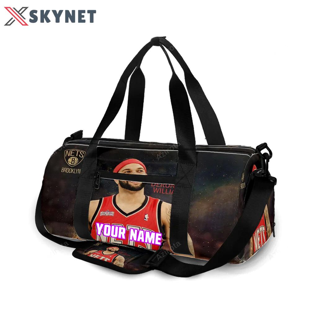 Brooklyn nets deron williams2 personalized name travel bag gym bag 1439 Travel Bag