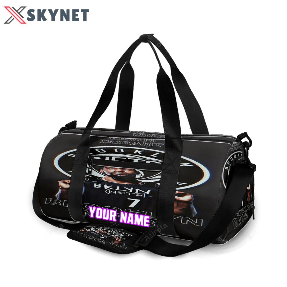 Brooklyn nets kevin durant1 personalized name travel bag gym bag 1109 Travel Bag