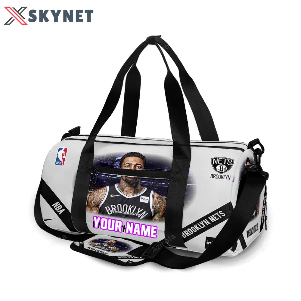 Brooklyn nets wilson chandler1 personalized name travel bag gym bag 1504 Travel Bag
