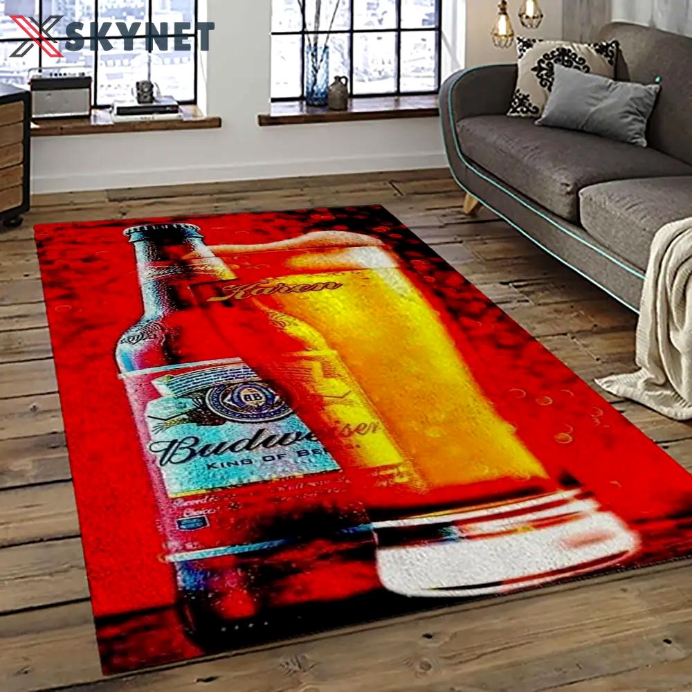 Budweiser american style beer retangle carpet area rug home decor gift best present for friends bw2 Rectangle Rug