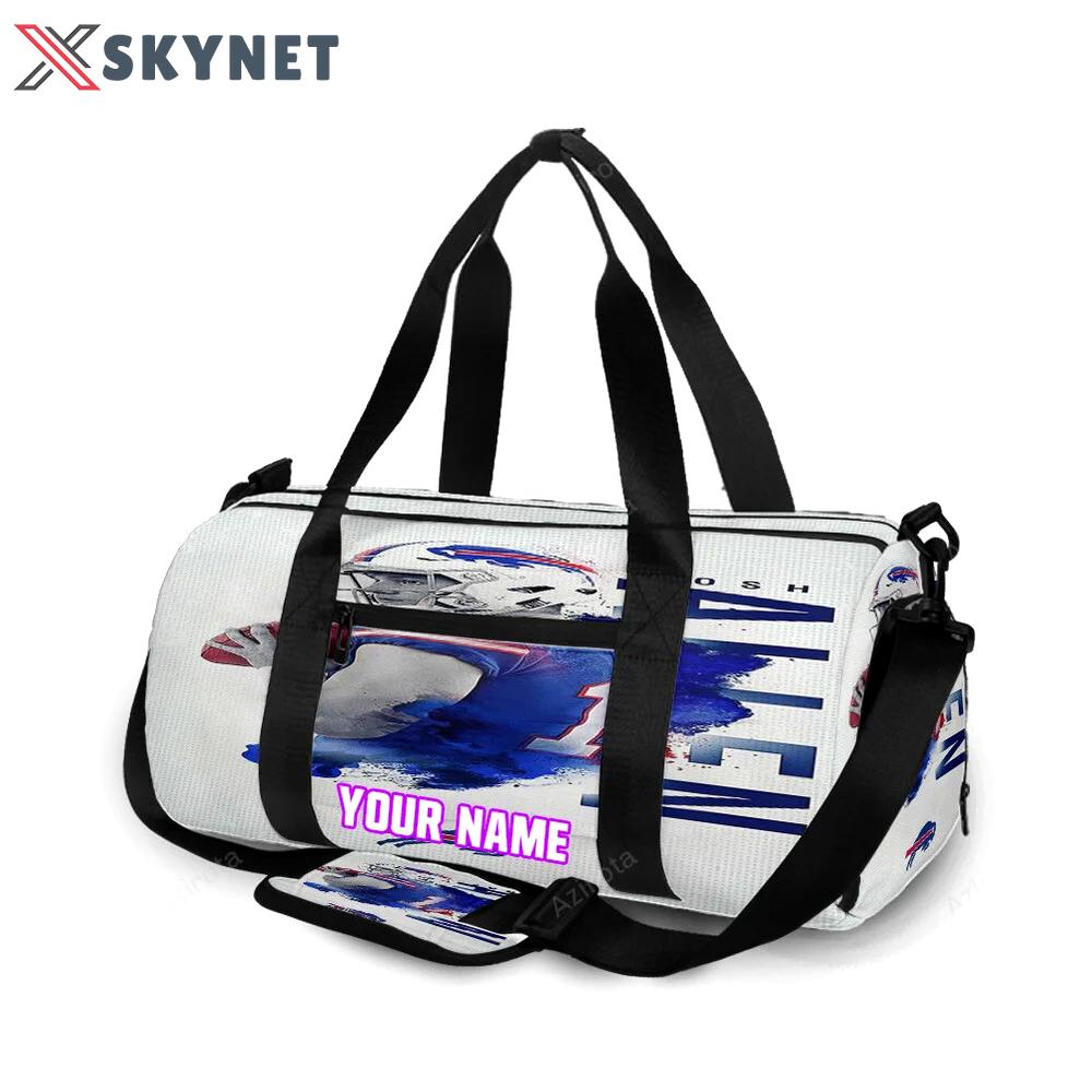 Buffalo bills josh allen v10 personalized name travel bag gym bag 33 Travel Bag