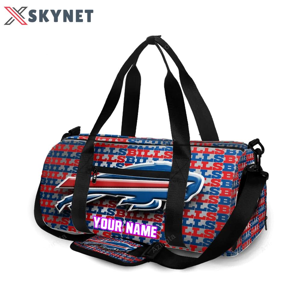 Buffalo bills logo v12 personalized name travel bag gym bag 1764 Travel Bag