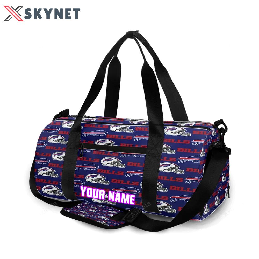 Buffalo bills logo v18 personalized name travel bag gym bag 1410 Travel Bag