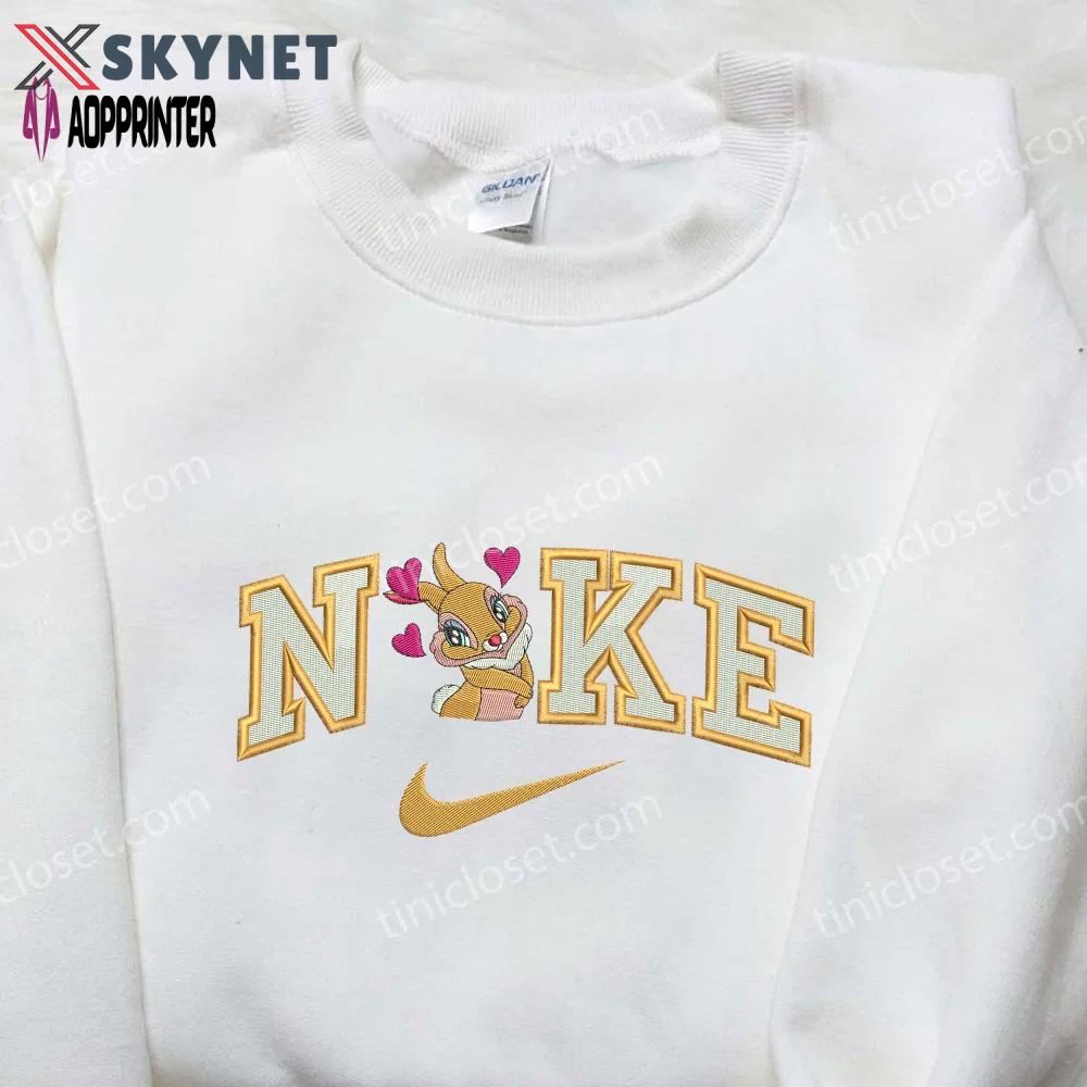 Bunny love x nike: custom embroidered shirt with cartoon design Embroidered Shirt