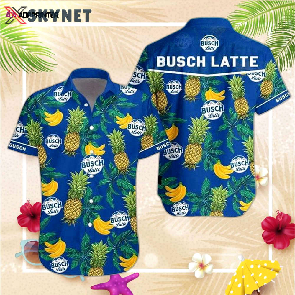 Busch latte beer banana pineapple hawaiian shirt for men and women Hawaii Shirt