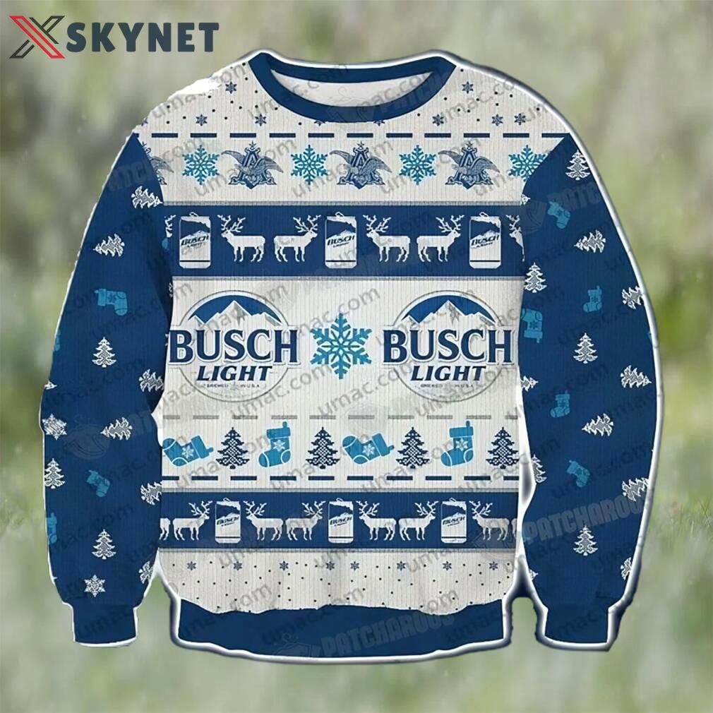 Busch light snow christmas ugly sweater gift for lover Christmas Ugly Sweater