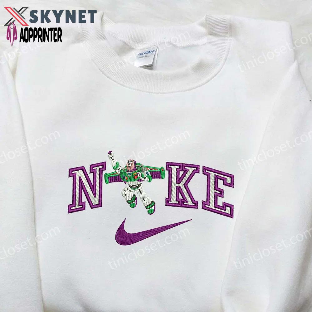 Buzz lightyear fly x nike embroidered shirt – cartoon & nike embroidery Embroidered Shirt