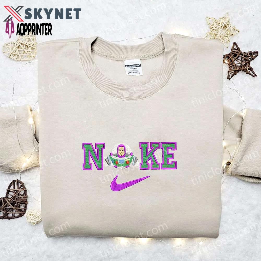 Buzz lightyear x nike cartoon embroidered shirt: toy story inspired nike shirt Embroidered Shirt