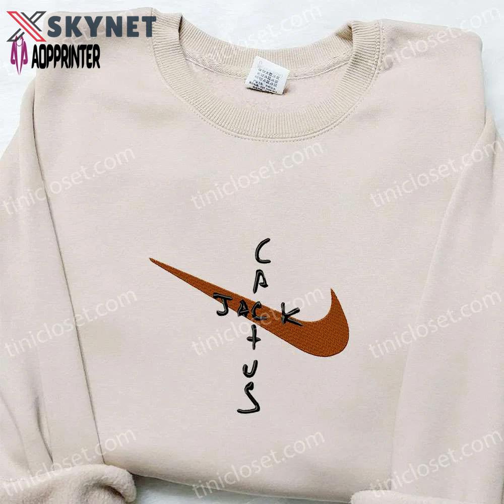 Cactus jack x nike embroidered shirt: best birthday gift ideas with nike-inspired design Embroidered Shirt