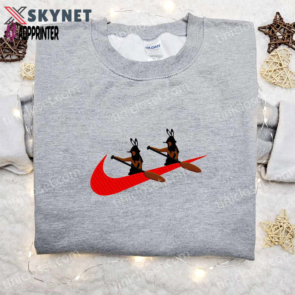 Canoe x nike embroidered shirt: best family gift nike inspired design Embroidered Shirt