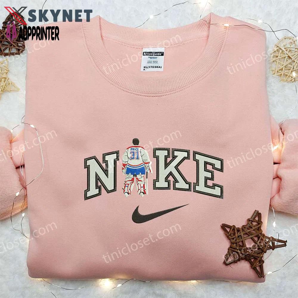 Carey price x nike embroidered shirt: montreal canadiens nfl inspired Embroidered Shirt
