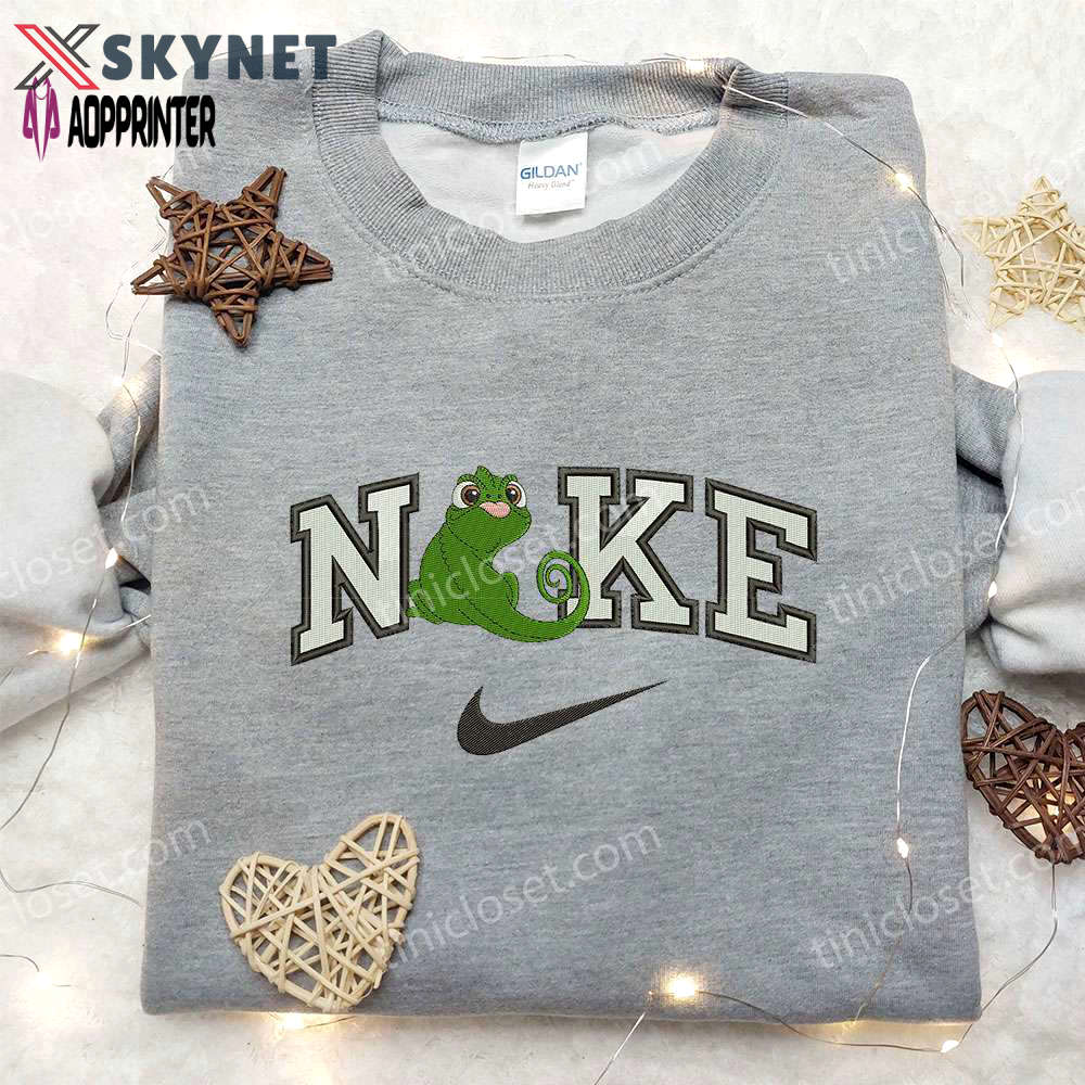 Chameleon x nike embroidered shirt: animal & custom design for a unique style Embroidered Shirt
