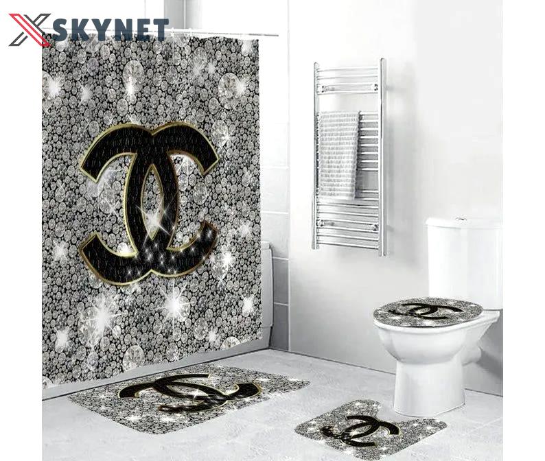 Chanel bathroom set home decor bath mat luxury fashion brand hypebeast Bathroom Set