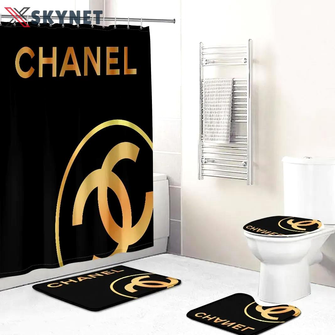 Chanel bathroom sets bath mat luxury fashion brand hypebeast home decor Bathroom Set