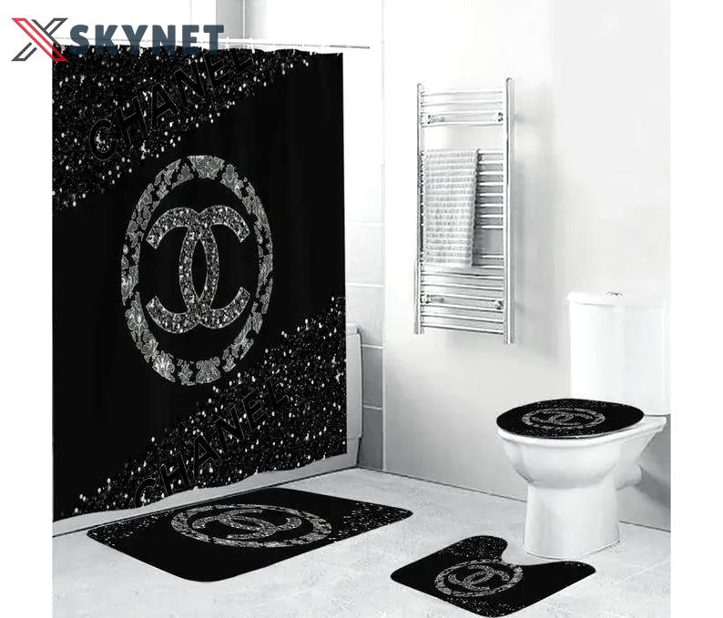 Chanel bathroom sets home decor bath mat luxury fashion brand hypebeast Bathroom Set