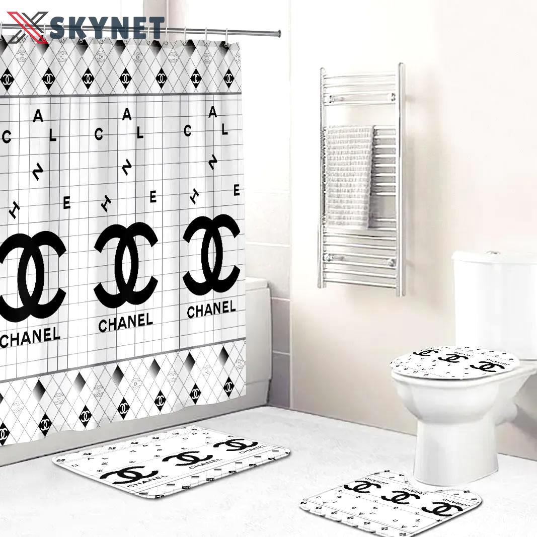 Chanel hypebeast home decor bathroom sets bath mat luxury fashion brand Bathroom Set