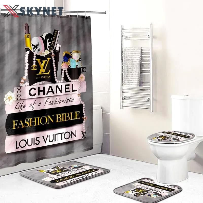 Chanel louis vuitton fashion logo limited luxury brand bathroom set home decor Bathroom Set