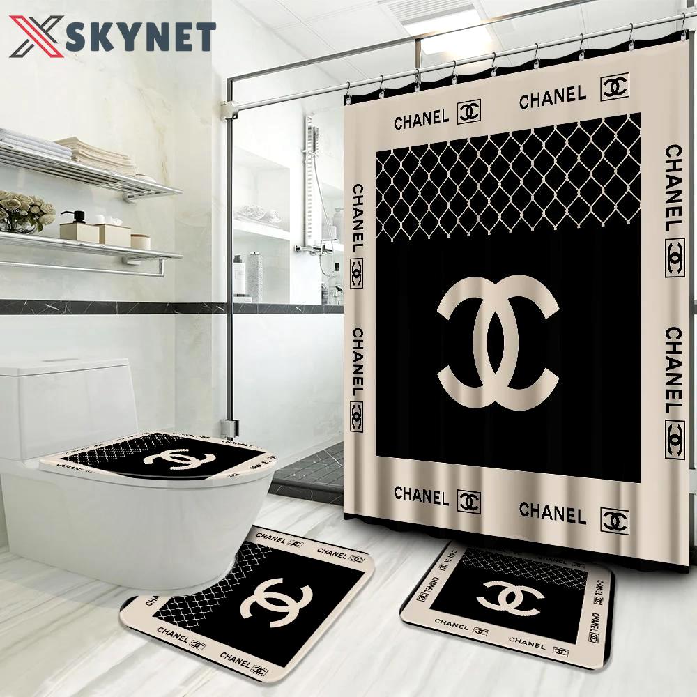 Chanel luxury fashion brand bath mat home decor bathroom sets hypebeast Bathroom Set