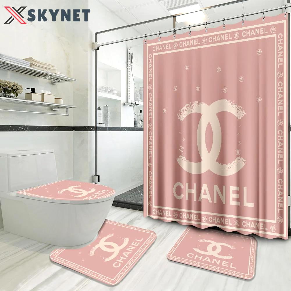 Chanel pinky premium fashion luxury brand bathroom set home decor Bathroom Set