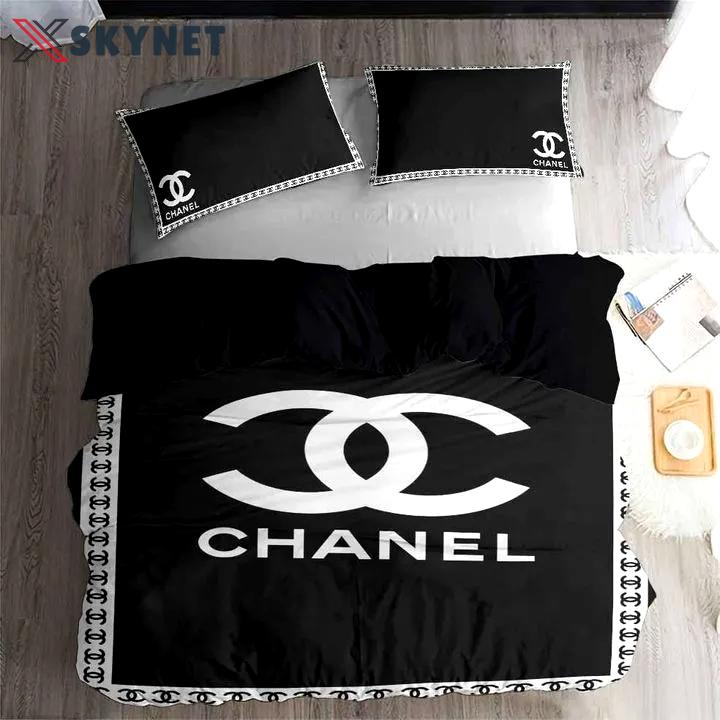 Chanel printed bedding sets quilt sets duvet cover luxury brand bedding decor Bedding Sets