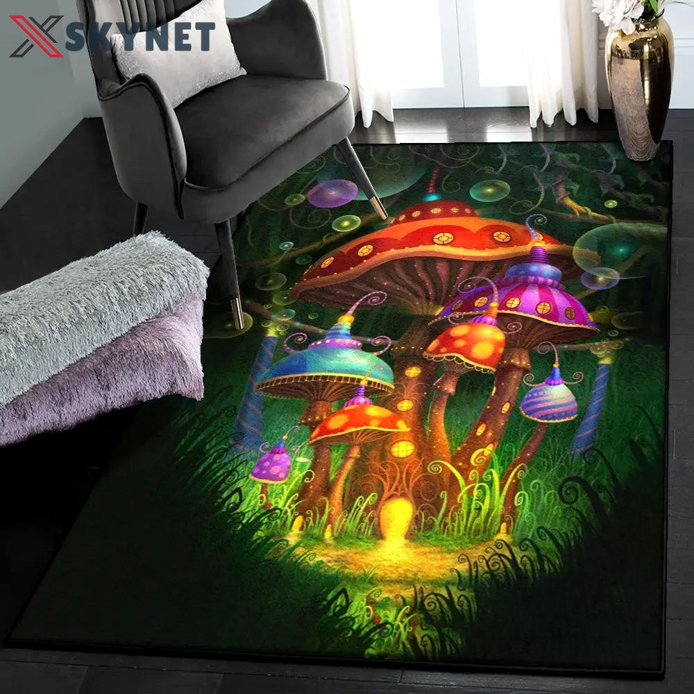 Chanterelle large area rugs, mushroom gs cl rug Rectangle Rug