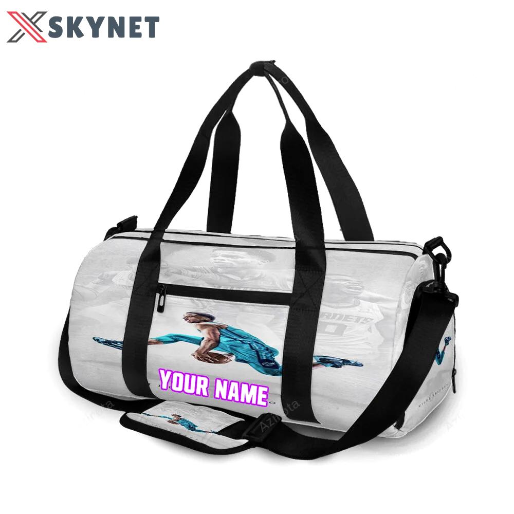 Charlotte hornets miles bridges1 personalized name travel bag gym bag 1884 Travel Bag