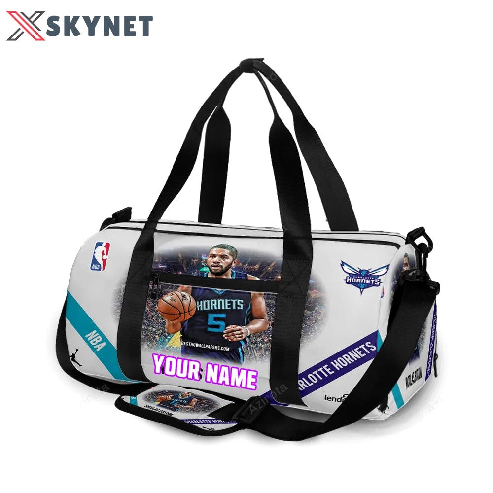 Charlotte hornets nicolas batum1 personalized name travel bag gym bag 459 Travel Bag