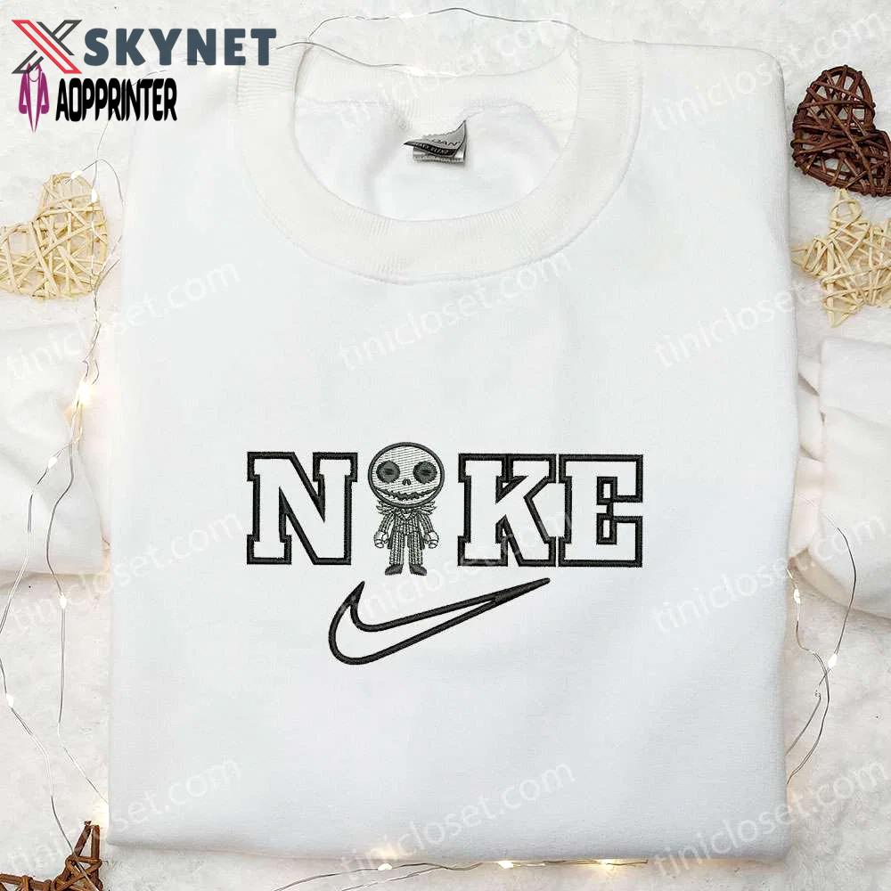Chibi jack x nike embroidered hoodie & shirt: best halloween gift ideas Embroidered Shirt