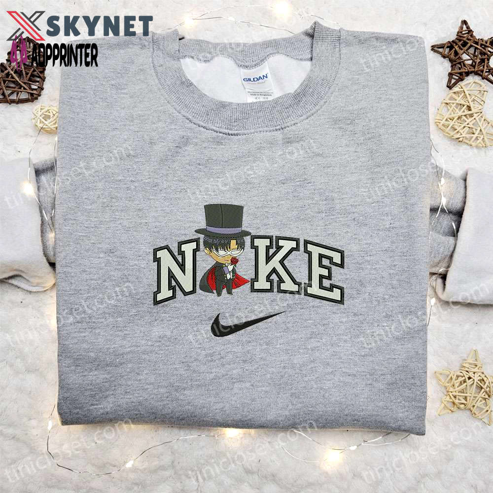 Chibi kuroba kaito x nike anime shirt detective conan embroidered shirt nike inspired shirt Embroidered Shirt
