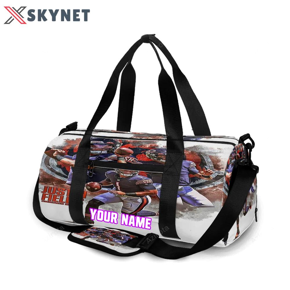 Chicago bears justin fields11 personalized name travel bag gym bag 1284 Travel Bag