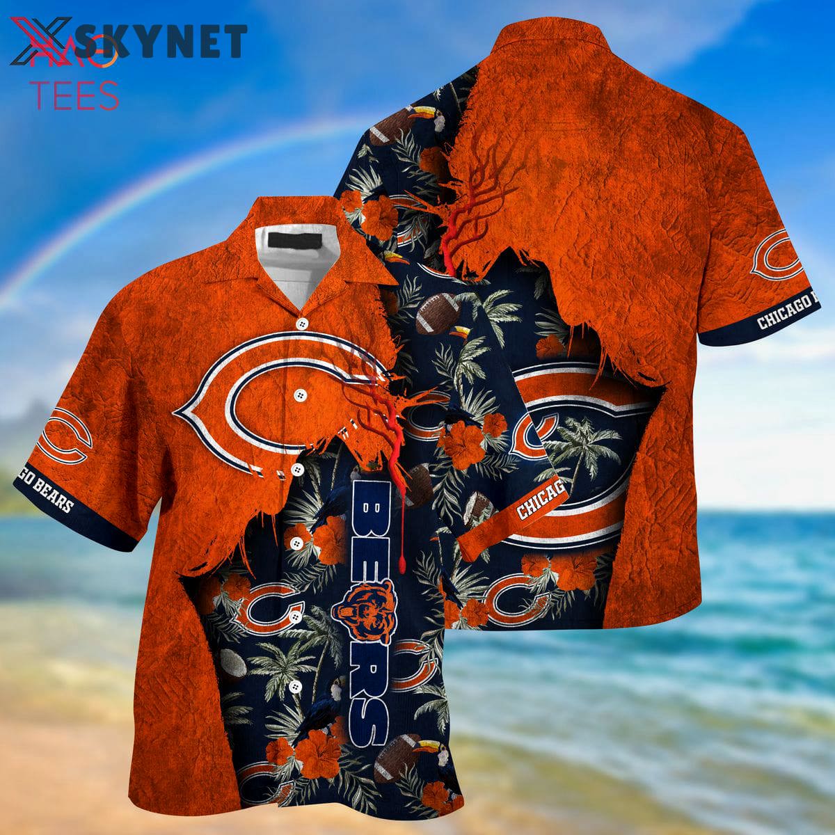 Chicago bears nfl-god hawaiian shirt new season button shirt summer 2023 hot Hawaii Shirt