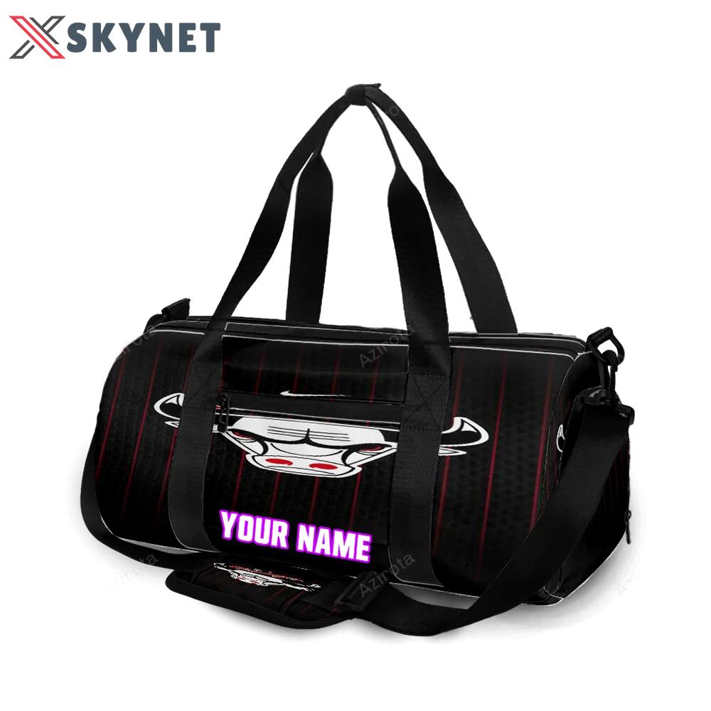 Chicago bulls emblem v15 personalized name travel bag gym bag 890 Travel Bag