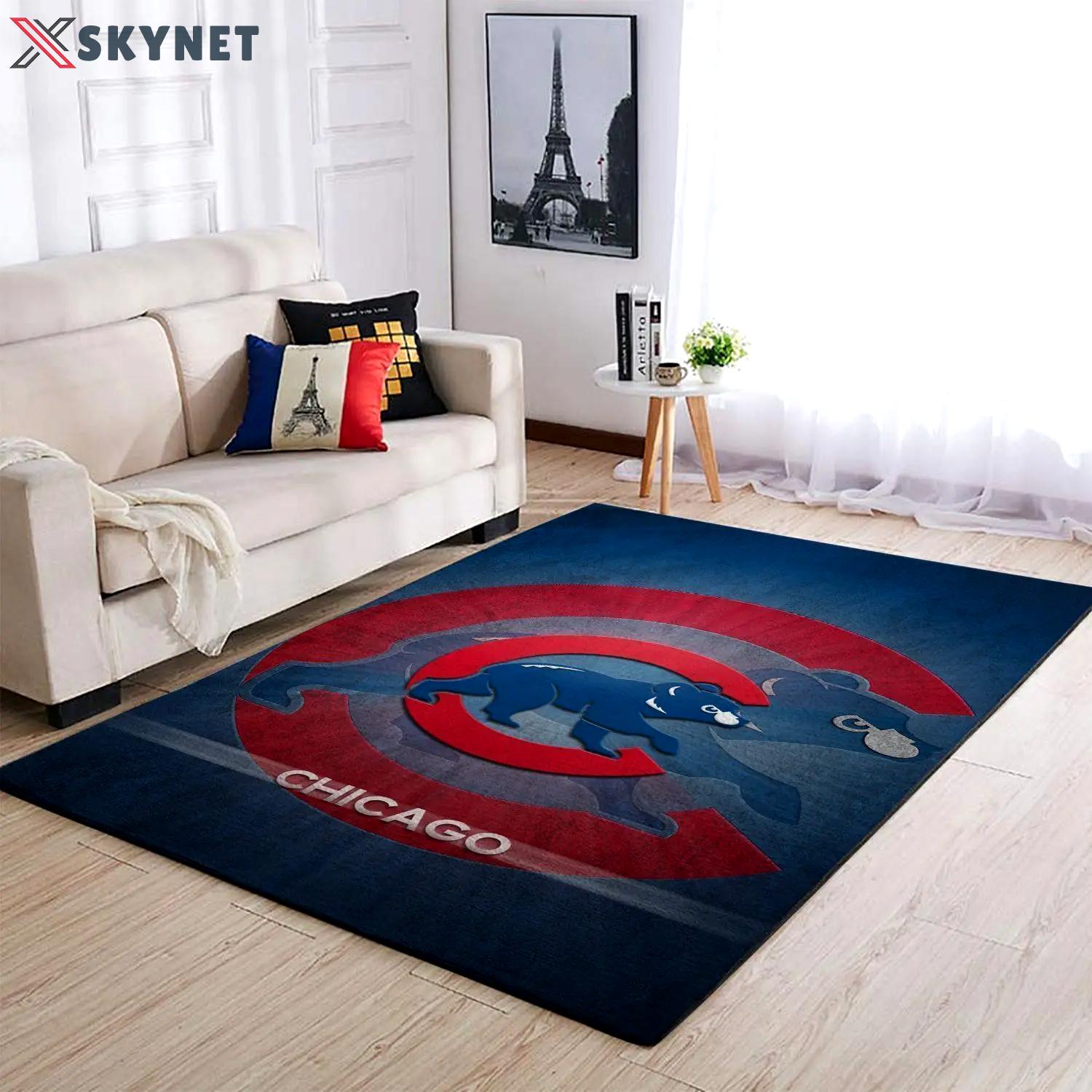 Chicago cubs area rug mlb baseball team logo carpet living room rugs v964 Rectangle Rug