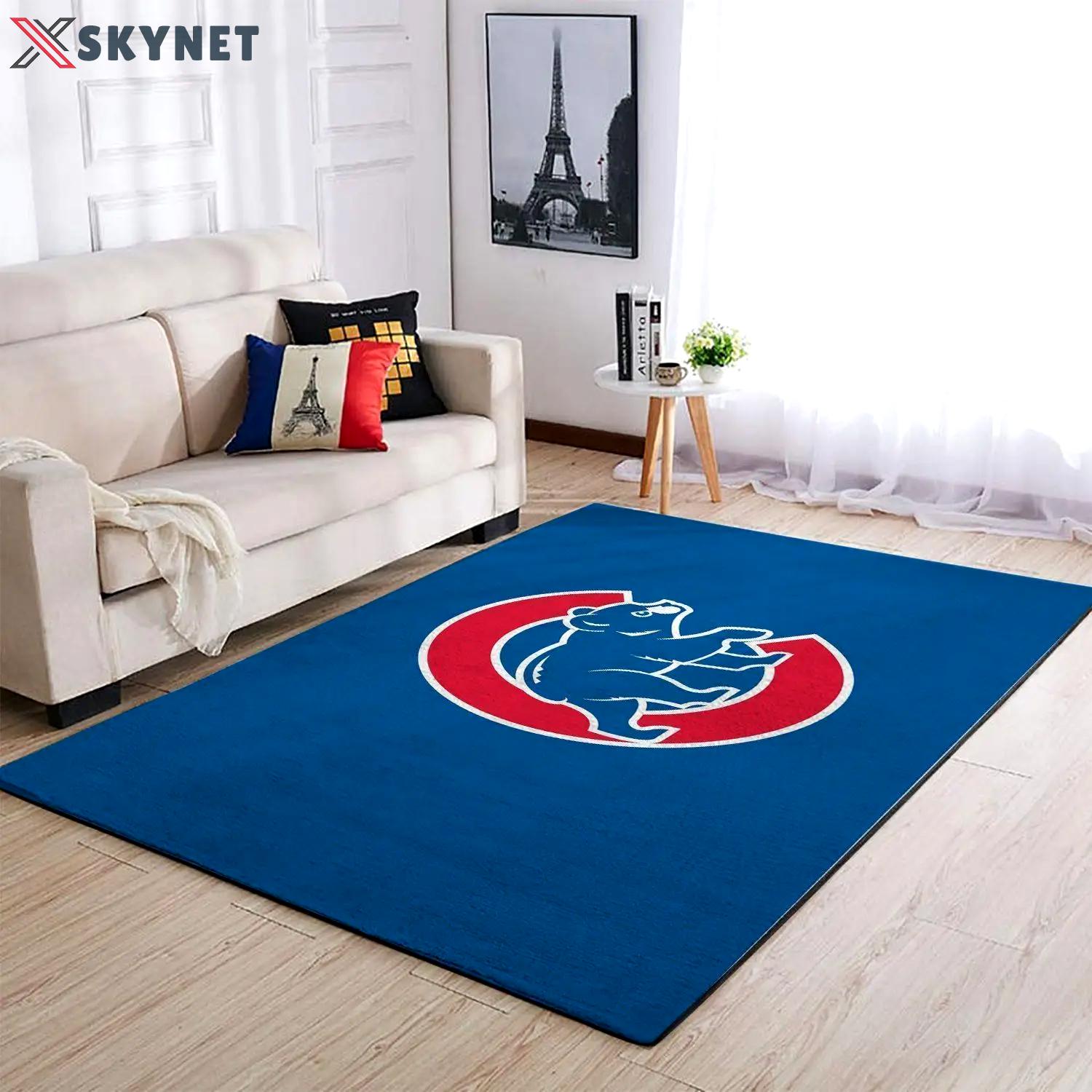 Chicago cubs area rug mlb baseball team logo carpet living room rugs v980 Rectangle Rug
