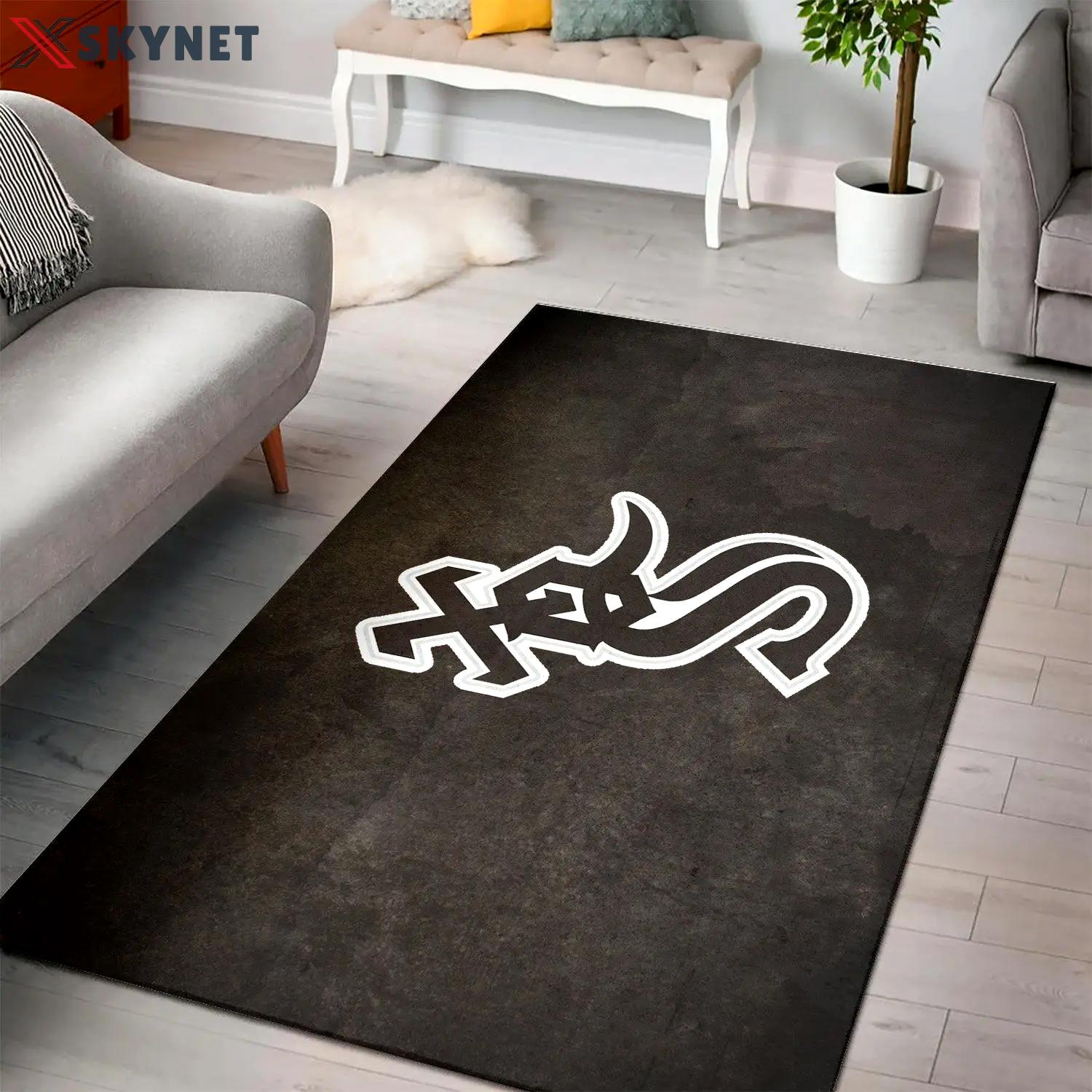 Chicago white sox area rug mlb baseball team logo carpet living room rugs rug regtangle carpet floor decor home decor v604 Rectangle Rug