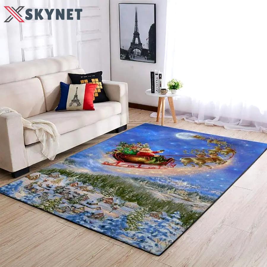 Christmas santa claus area rug living room rug home decor 19092717 ofd Rectangle Rug
