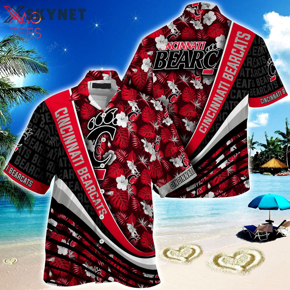Cincinnati bearcats tropical flower summer trending hawaiian shirt 2023 Hawaii Shirt