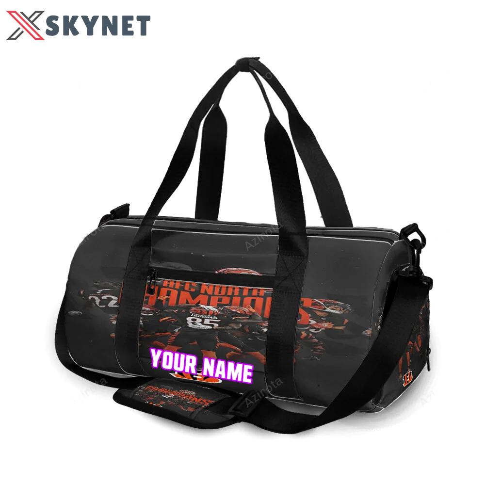 Cincinnati bengals team v3 personalized name travel bag gym bag 160 Travel Bag
