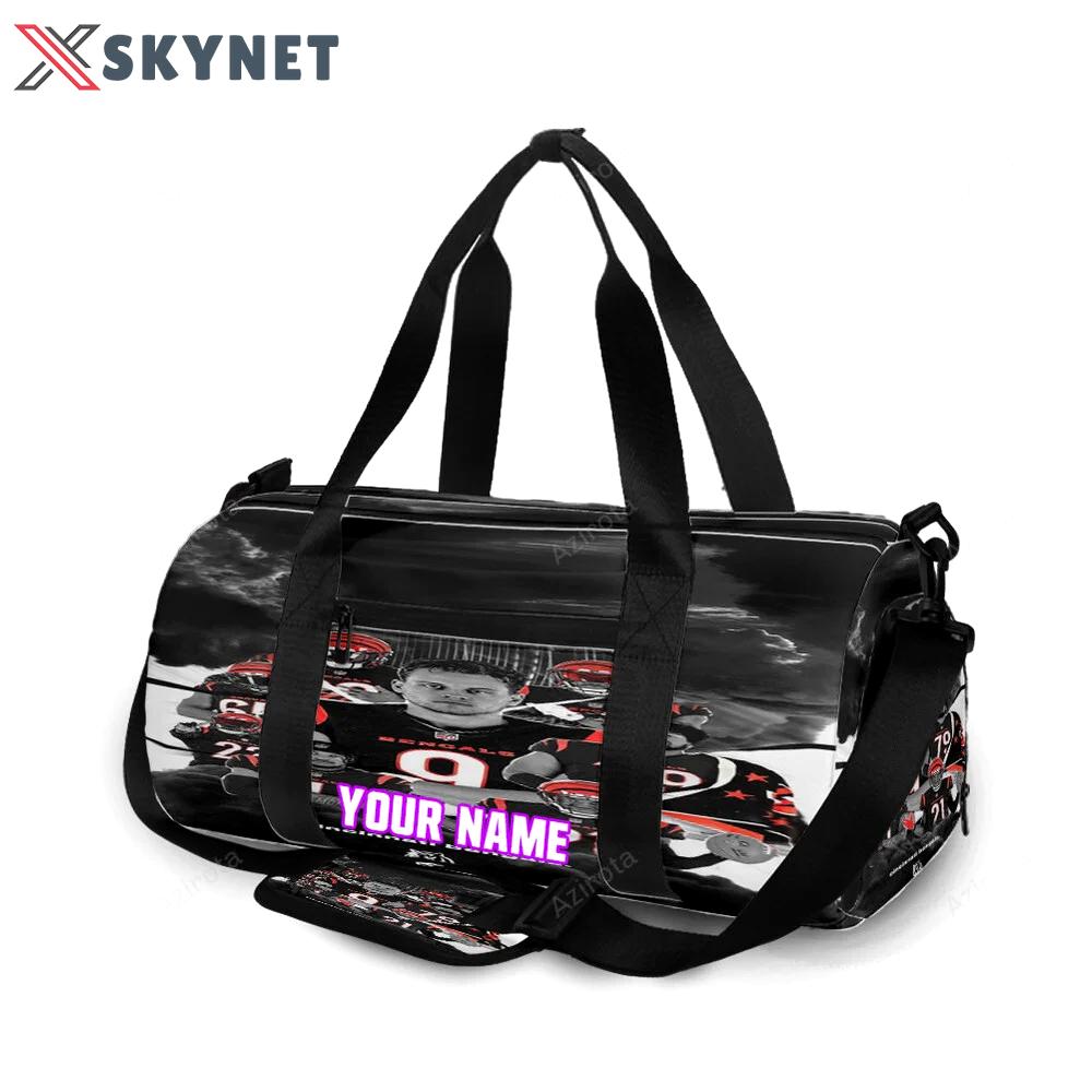 Cincinnati bengals team v4 personalized name travel bag gym bag 1761 Travel Bag